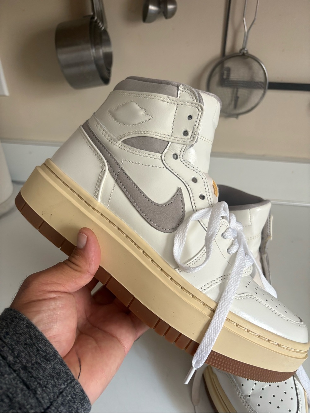 Nike WMNS Air Jordan 1 High SE Elevate College Grey DZ3744-100 Women's Size 9